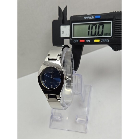 Fossil Steel FS2562 Womens Blue Dial Stainless Quartz Watch New Battery 50M WR main image 4